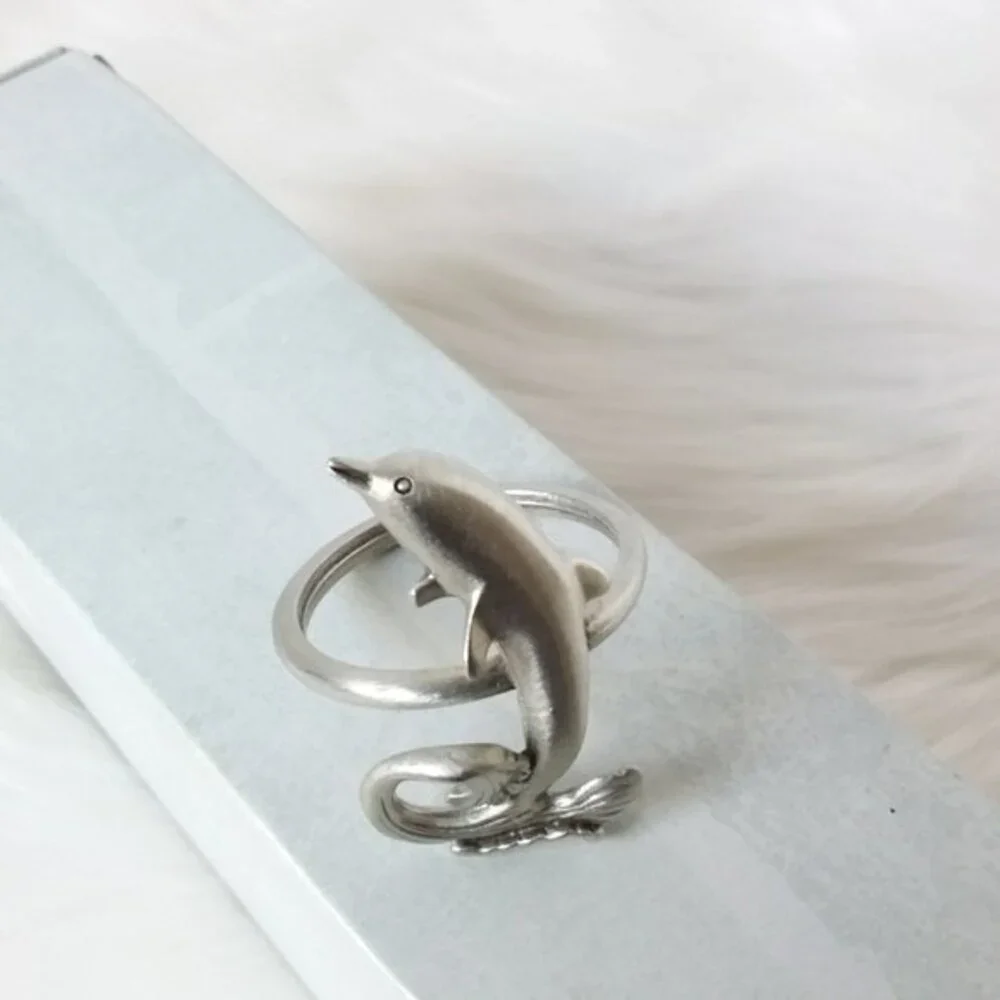 Lindsay Claire Designs Dolphin Napkin Rings Set of 4